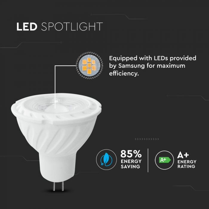 Bec Spot LED Cip SAMSUNG 6.50W GU5.3 Alb Neutru/Alb Rece [2]