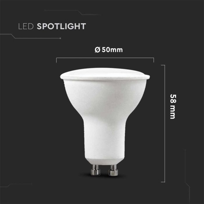 Bec LED spot  5W GU10 SMD  Alb cald/Alb Natural/Alb Rece - cutie 6 buc [5]