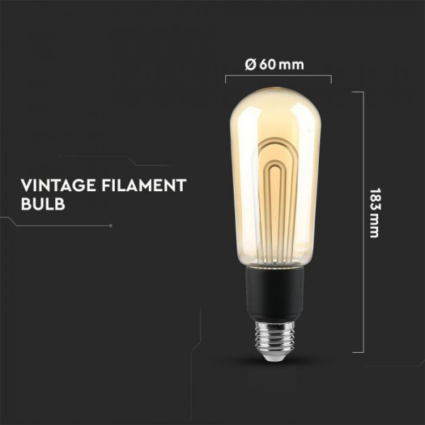 Bec LED Filament 5W E27 T60 Aspect Vintage SMD 2200K [4]