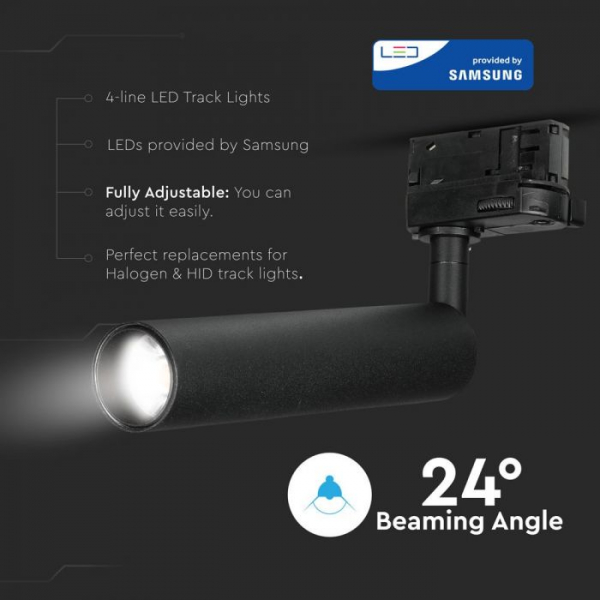 Proiector LED 20W Pe Sina Corp Negru IP20 Chip Samsung Alb Neutru- 5 Ani Garantie [2]