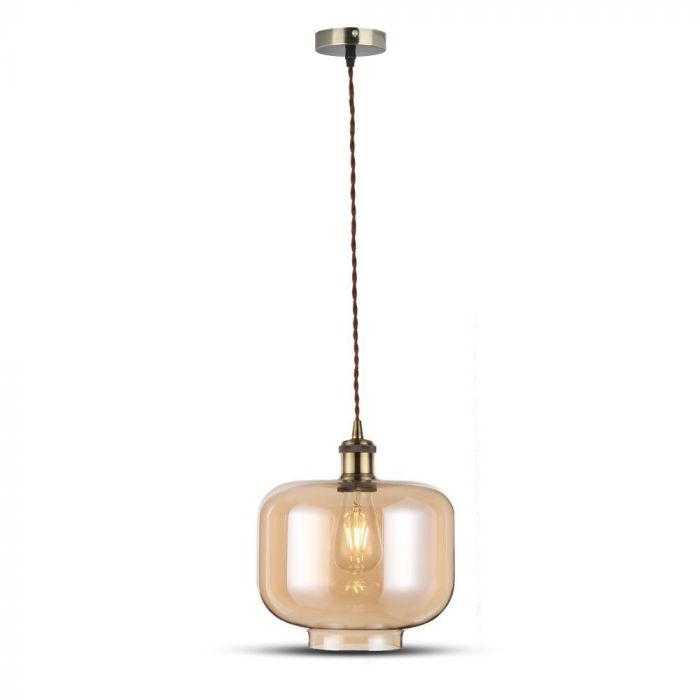 Pendul Design Modern  Metal+Sticla Amber Ø250mm 5 Ani Garantie [6]