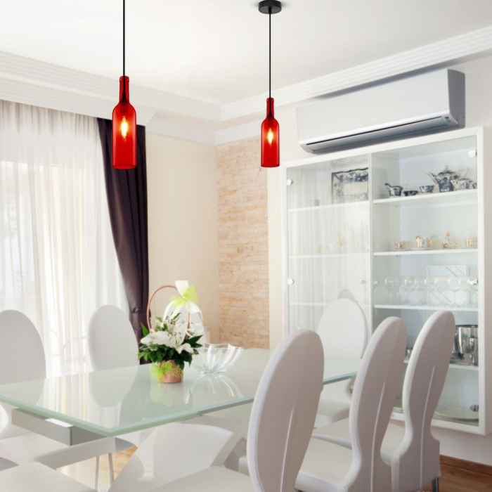 Pendul LED tip Sticla E14 Rosu 5 Ani Garantie [5]
