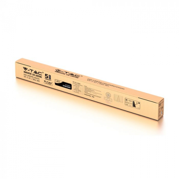 Corp De Iluminat Cu LED Interconectabil Incastrat 40W CIP SAMSUNG 120cm Alb Neutru Corp Gri- 5 ani Garantie [4]