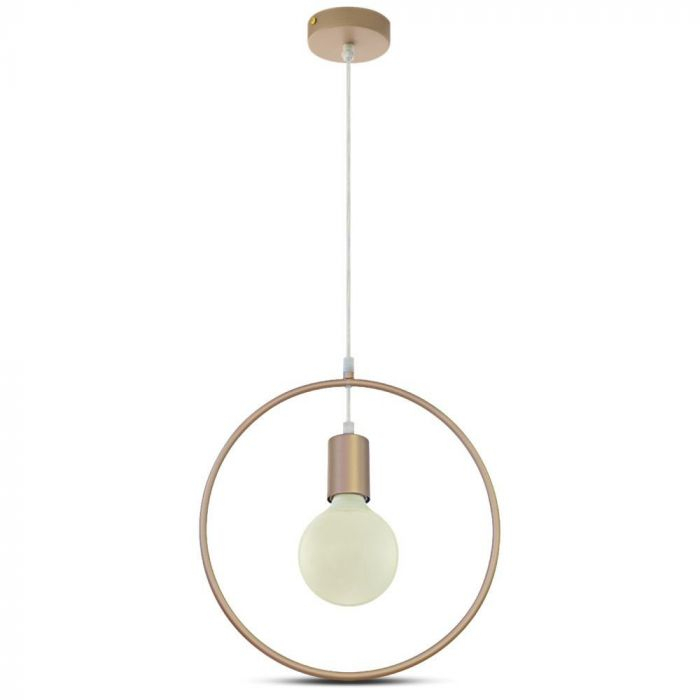 Pendul Suspendat E27 Metal Champagne Gold Geometric 5 Ani Garantie [6]
