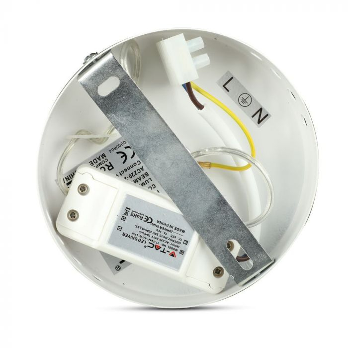 Pendul LED Suspendat Abajur 250mm x190mm 7W Corp Alb - Lumina Calda/Neutra LED incorporat [9]
