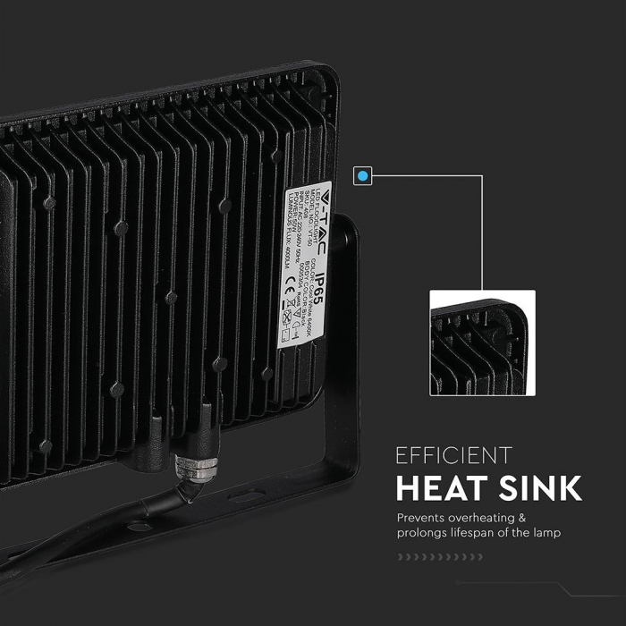 Proiector LED Negru 50W Chip Samsung Alb Rece 408 [4]