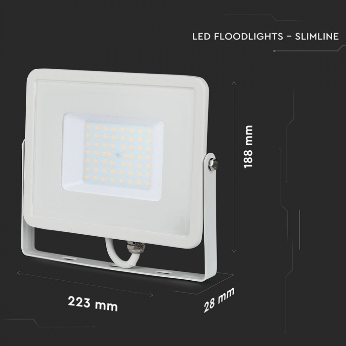 Proiector LED Alb 50W Chip Samsung Alb Rece 411 [4]