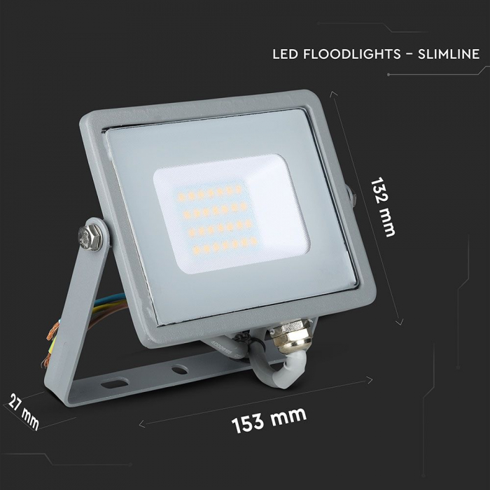 Proiector LED Gri 20W Chip Samsung Alb Neutru 445 [2]