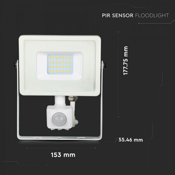 Proiector LED 20W cu senzor crepuscular si de prezenta , cip SAMSUNG 5 ani garantie [4]