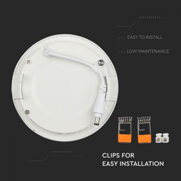 Panou LED premium 24W rotund Alb cald montaj Incastrat [6]