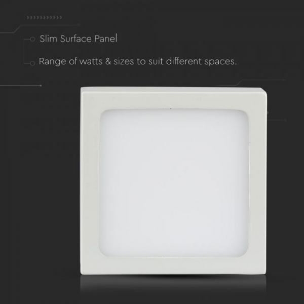 Panou LED Premium aparent 12W patrat Alb cald montaj Aplicat [2]