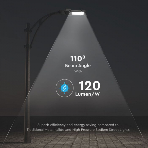 Corp Stradal LED 100W Cip Samsung Corp Gri Alb Rece- 5 Ani Garantie [2]