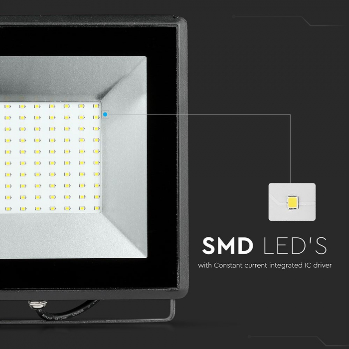 Proiector LED Negru 100W Chip Samsung Alb Rece 5966 [5]