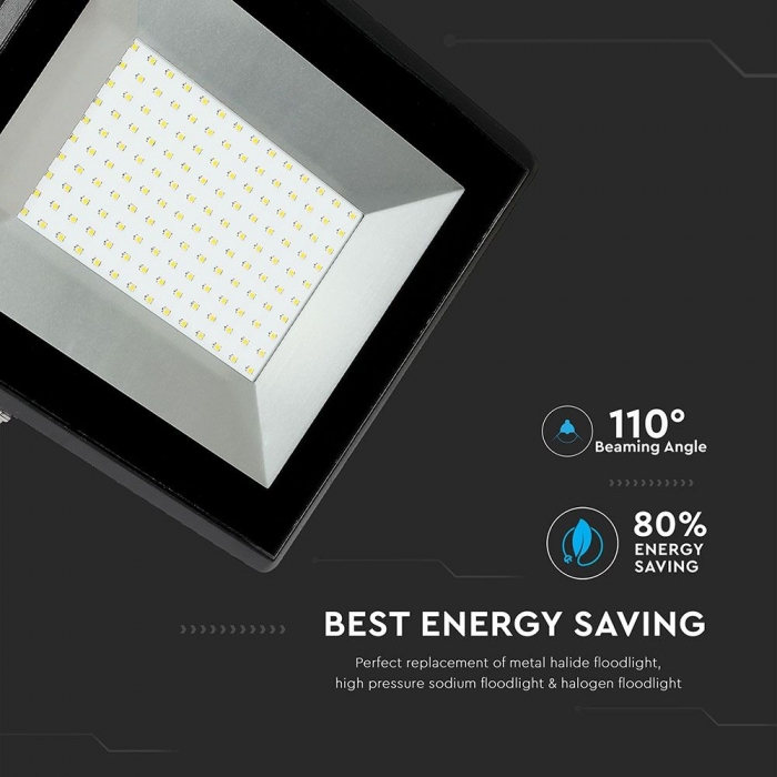 Proiector LED Negru 100W Chip Samsung Alb Rece 5966 [7]