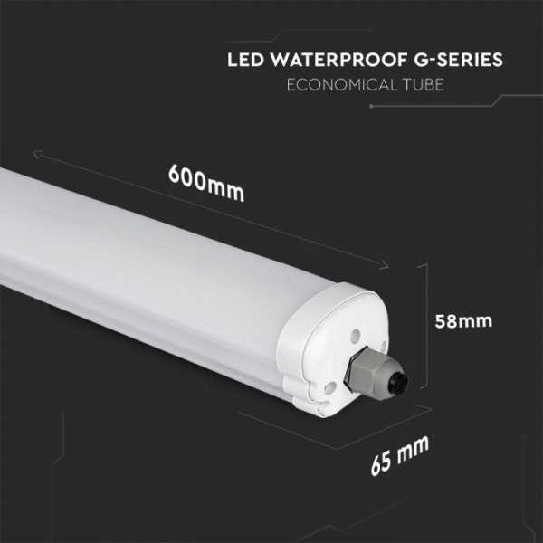 Lampă LED IP65 liniara 600mm 18W Alb neutru [4]