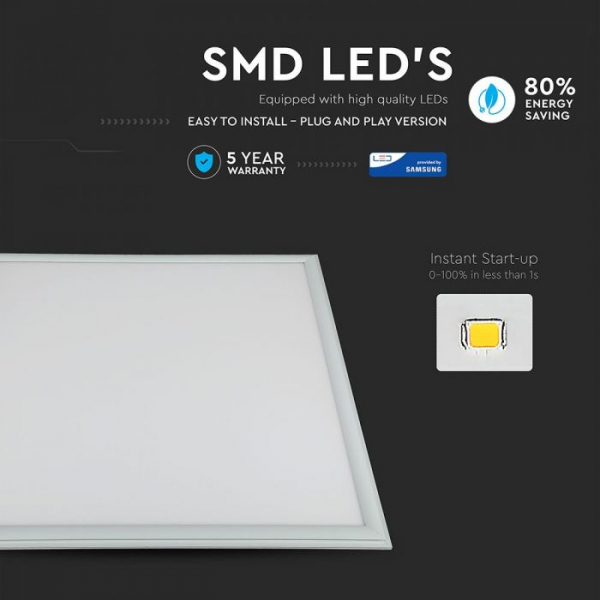 Panou LED chip Samsung 45W 600x600 mm Alb natural - driver inclus- 5 ani garantie montaj Incastrat [4]