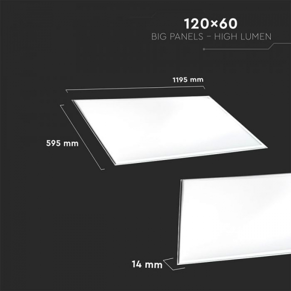 Panou LED 45W 1200x600 mm Alb rece - driver inclus - High lumen A++ [3]