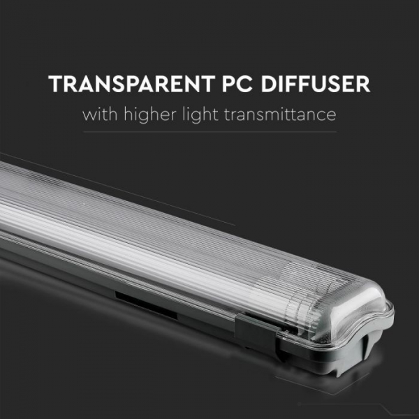Lampa LED liniara impermeabila echipata complet cu 2 tuburi de 22W fiecare 1500mm 6400k [5]