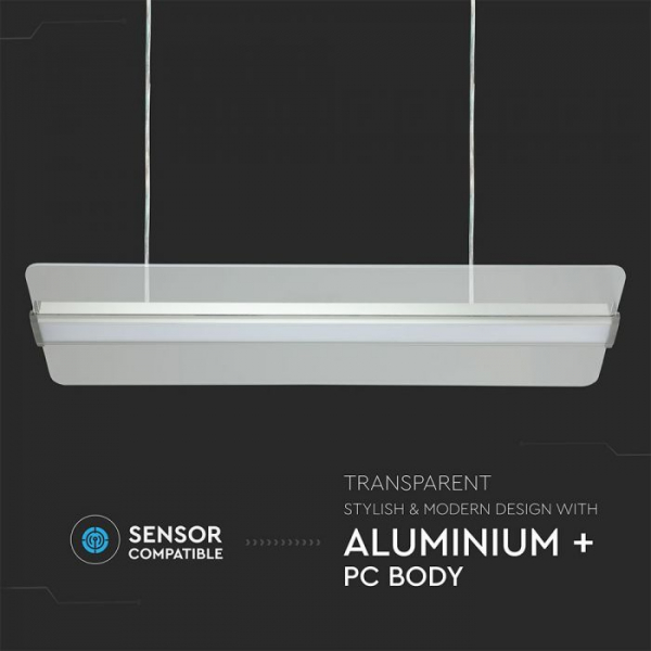 Panou LED Dimabil 40W 120x30cm Transparent Montaj Suspendat Alb Neutru [1]