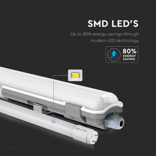 Lampă LED IP65 echipata cu Tub 1500mm 1*22W Alb rece [4]