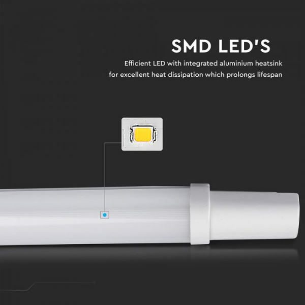 Lampă LED IP65 liniara 1200 mm 36W Alb rece [2]