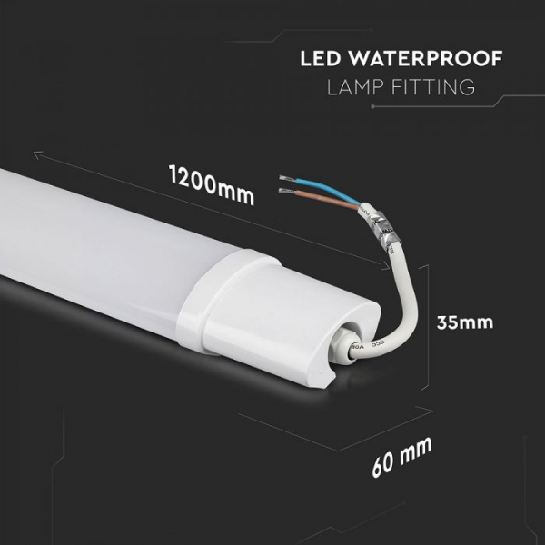 Lampă LED IP65 liniara 1200 mm 36W Alb rece [3]
