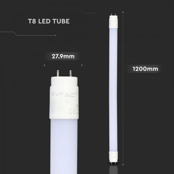 Tub LED T8 12W 120 cm 160LM/WATT 3000K Alb Cald- 5 Ani Garantie [3]