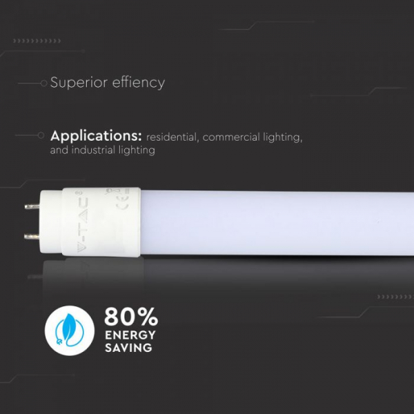 Tub LED T8 22W 150 Cm Nano Plastic Alb Cald- 3 ani Garantie [4]