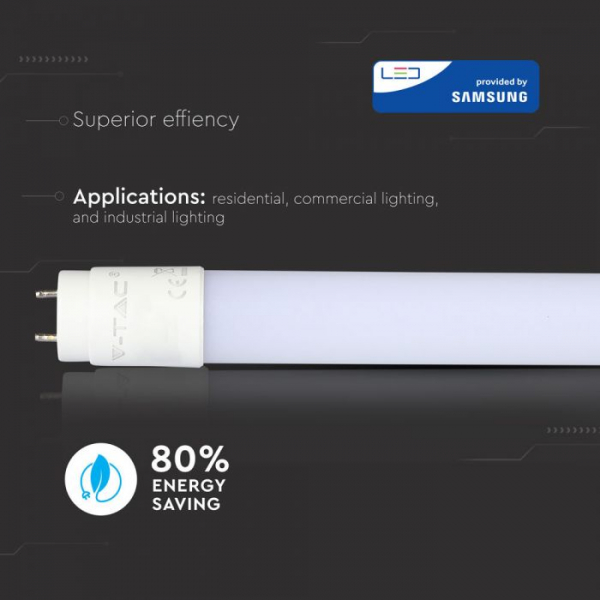 Tub LED T8 22W 150cm G13 Cu Cip Samsung Alb Rece High Lumen- 5 ani Garantie [6]