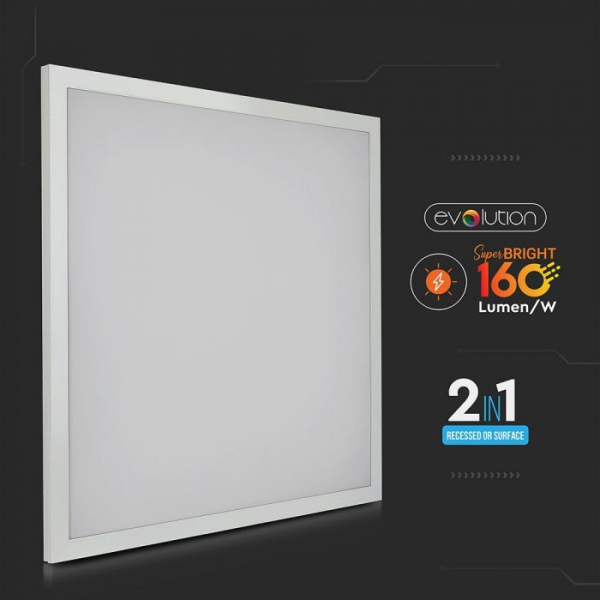 Panou LED Evolution 25W 160lm/W 600x600mm Alb Cald/Neutru/Rece Montaj Incastrat Sau Aparent [4]