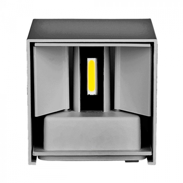 Aplica LED 12W Patrata IP65 Chip BRIDGELUX Corp Gri Alb Cald [9]