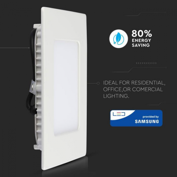 Panou LED 18W Premium Cip SAMSUNG Patrat Alb rece -5 ani garantie montaj Incastrat [2]