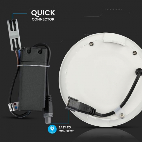 Panou LED 18W Premium Cip SAMSUNG Rotund Alb Rece- 5 ani garantie montaj Incastrat [6]