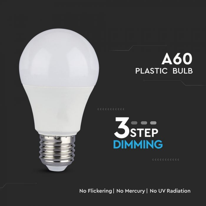 Bec LED 9W E27 A60 dimabil 3 trepte Alb Cald/Alb Natural - blister 2 buc [4]