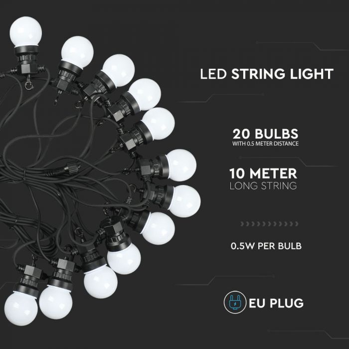 Ghirlanda Luminoasa LED, RGB Multicolora, Lungime 10 m, cu 20 Becuri [2]