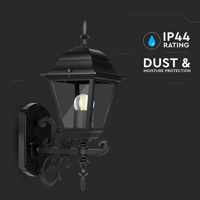 Lampa de Gradina tip Felinar 1xE27 Corp Negru Mat [3]