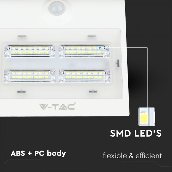Lampă LED de perete încărcare solară 3W LED Corp Alb&Negru Alb Natural [2]