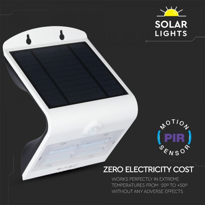 Lampă LED de perete încărcare solară 3W LED Corp Alb&Negru Alb Natural [5]
