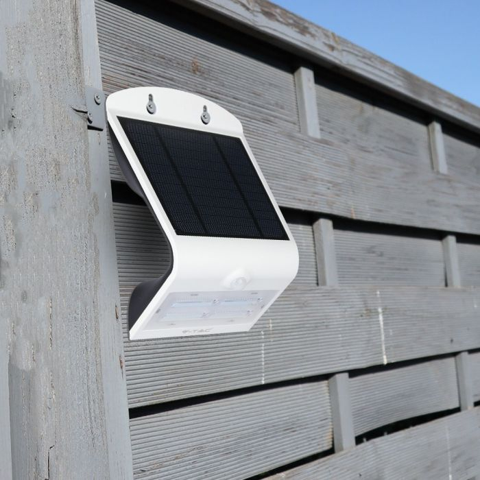 Lampă LED de perete încărcare solară 3W LED Corp Alb&Negru Alb Natural [9]