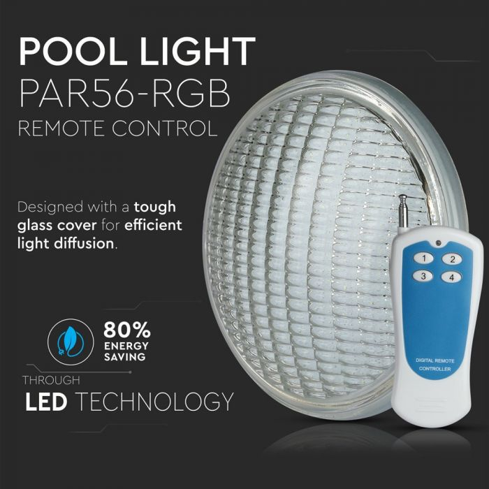 Lampa Led de Piscina 8W RGB PAR56 cu Telecomanda [2]