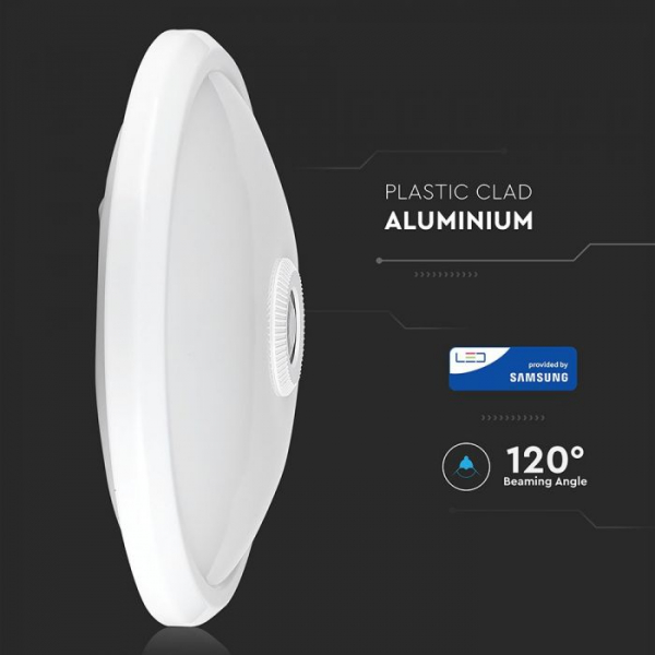 Plafoniera LED Alba Rotunda 12W Cu Senzor CIP SAMSUNG Alb Neutru/Alb Rece [5]