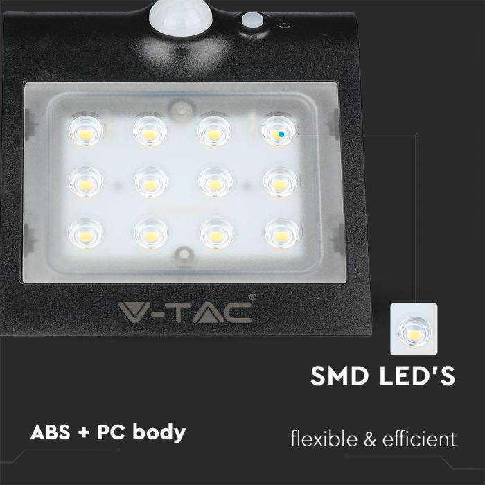 Lampă LED de perete încărcare solară  7W LED Corp Alb&Negru Alb Natural [2]