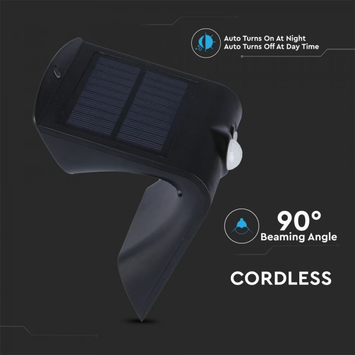 Lampă LED de perete încărcare solară  7W LED Corp Alb&Negru Alb Natural [6]