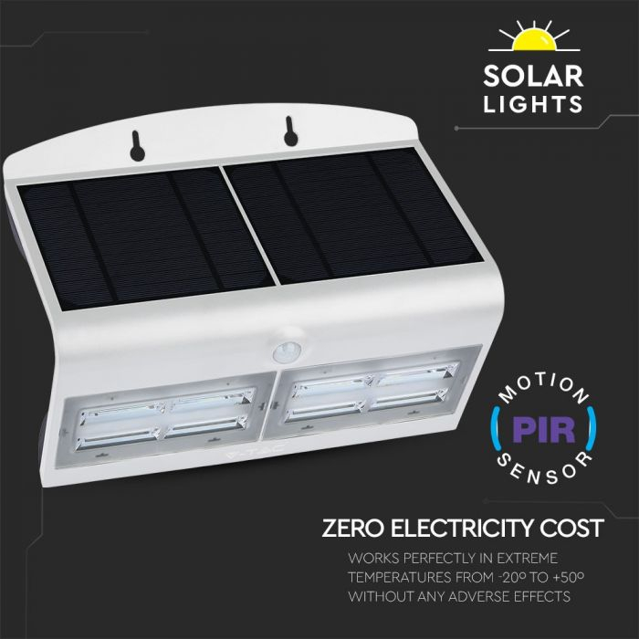 Lampă LED de perete cu încărcare solară  7W LED Corp Alb&Negru Lumină neutră [5]
