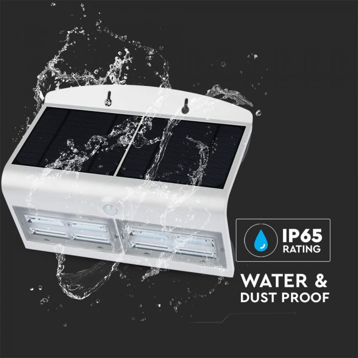 Lampă LED de perete cu încărcare solară  7W LED Corp Alb&Negru Lumină neutră [7]
