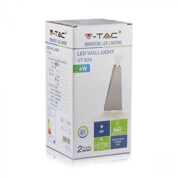 Aplica LED 6W Corp Negru Alb Natural IP65 [3]