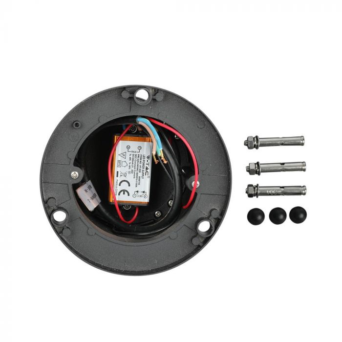 Lampa LED Stalpisor 10W Corp Negru 25cm Inaltime Alb Cald [8]