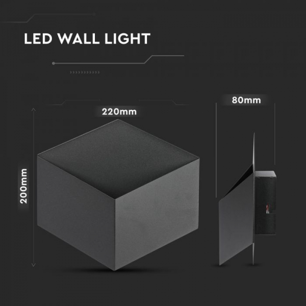 Aplica LED Neagra 3W IP20 Chip BRIDGELUX Alb Cald [6]