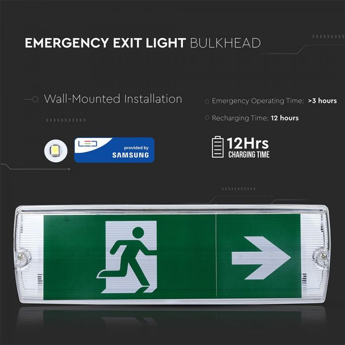 Lampa LED De Urgenta 3W Tip Exit Cip Samsung Montaj Aparent [2]