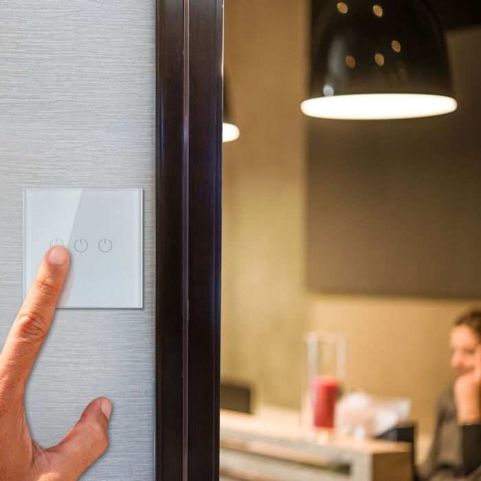 Intrerupator Alb 3 Comutatoare WIFI Compatibil Cu AMAZON ALEXA Si GOOGLE HOME [5]